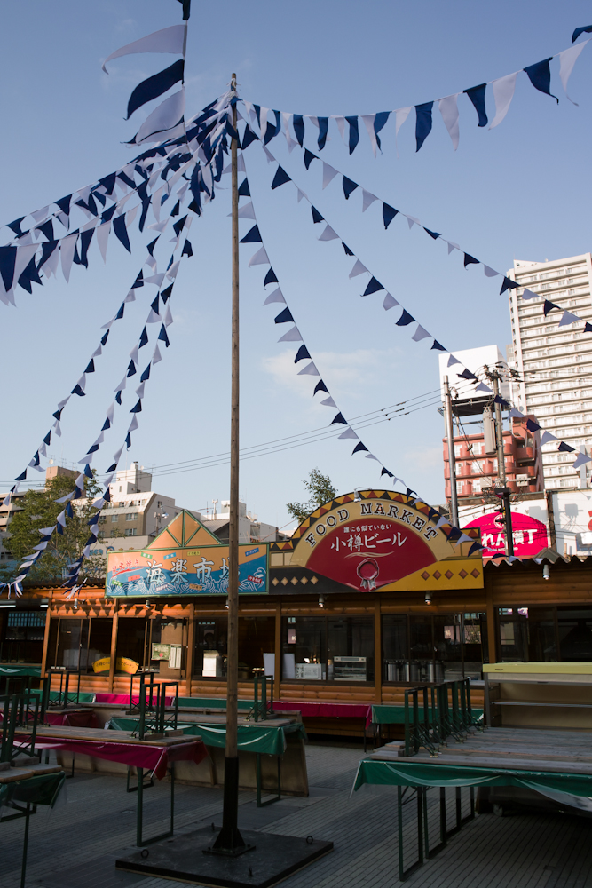 ビアガーデン準備完了